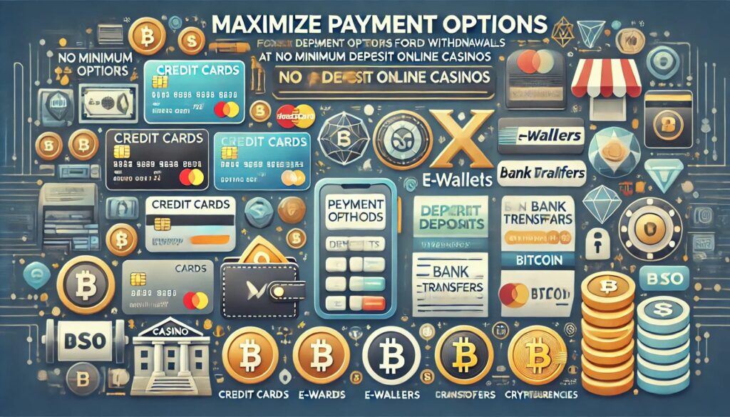 Maximize Payment Options for Deposits and Withdrawals at No Minimum Deposit Online Casinos